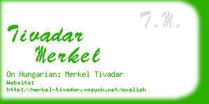 tivadar merkel business card